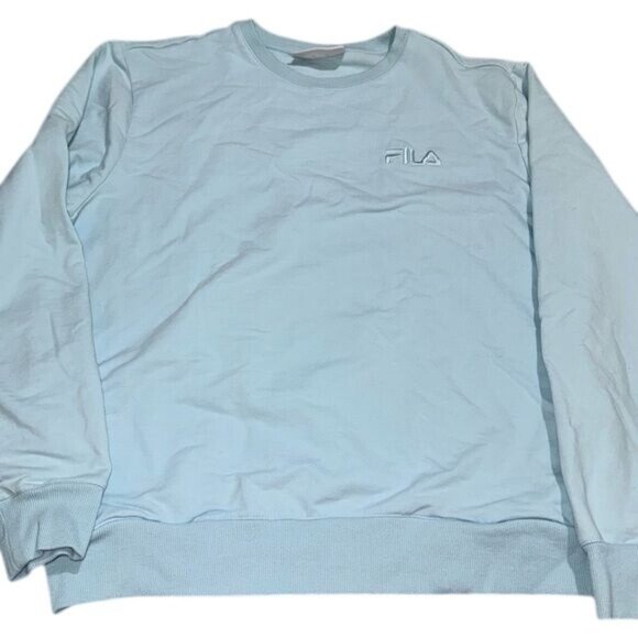 Fila Light Blue Crewneck Sweatshirt L - Picture 1 of 7